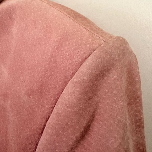 VTG Bagatelle Pale Pink Suede Blazer Size 16 L/XL - Picture 10 of 16